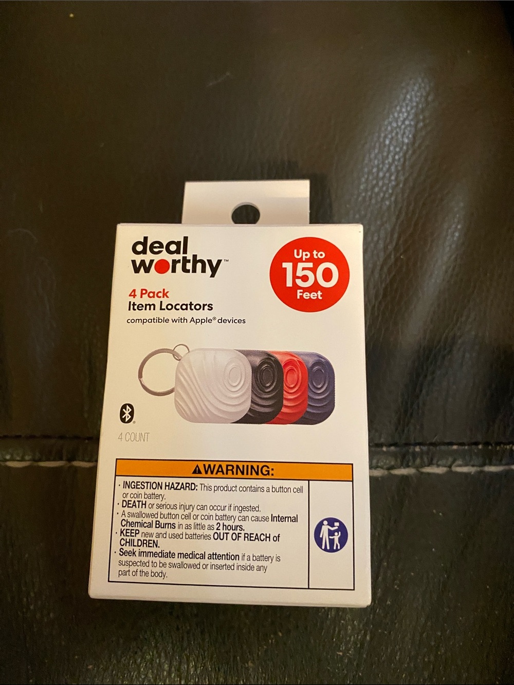 Deal Worthy 4-Pack Item Locators - White, Black, Red, Purple